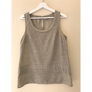 Gap Green Dotted Sleeveless Top M Medium Tunic